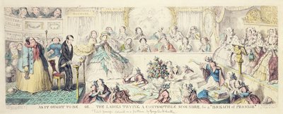 De Breach of Promise - cartoon handgekleurde ets door George Cruikshank